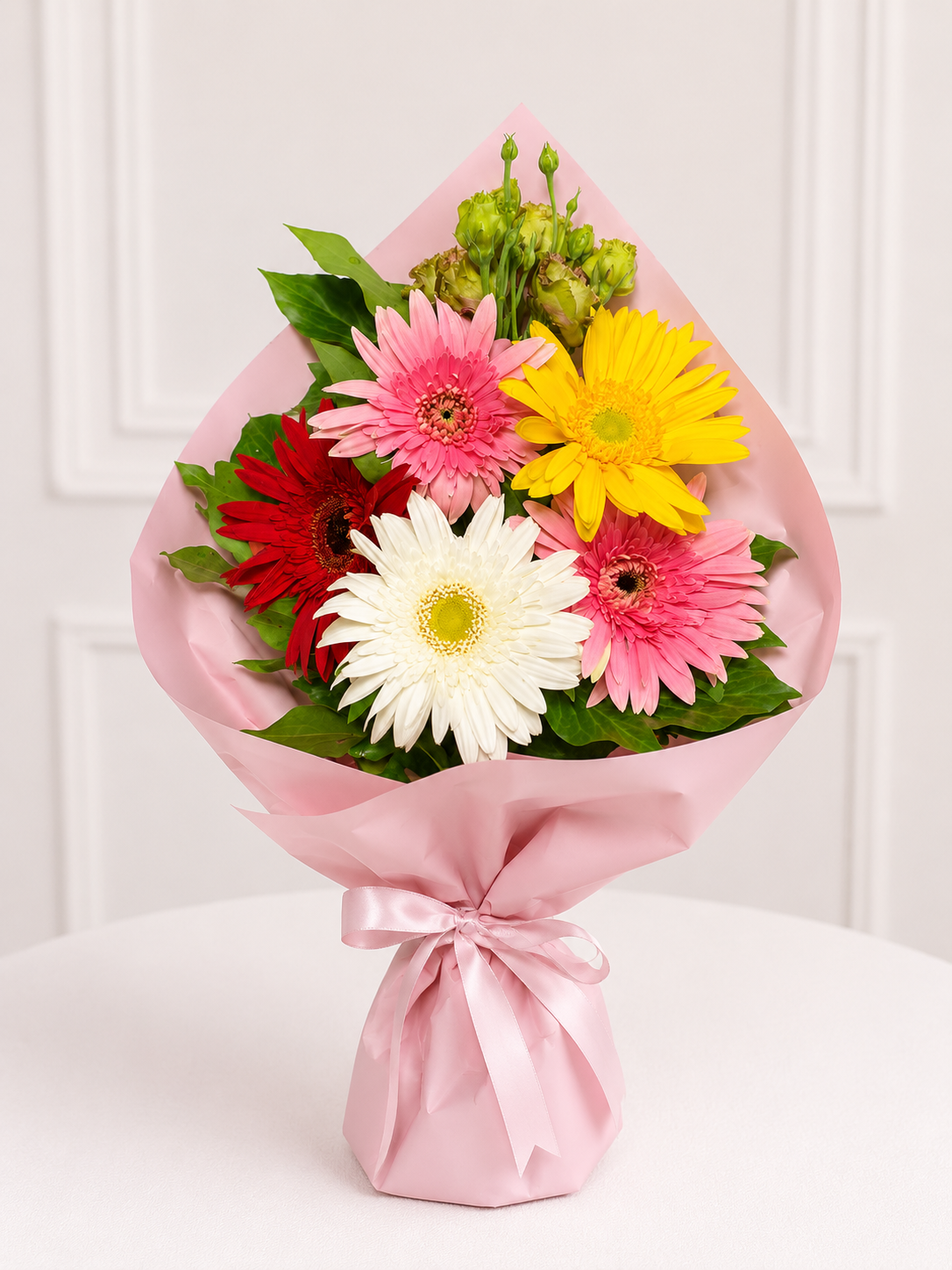 Pembe Neşe Gerbera Buketi