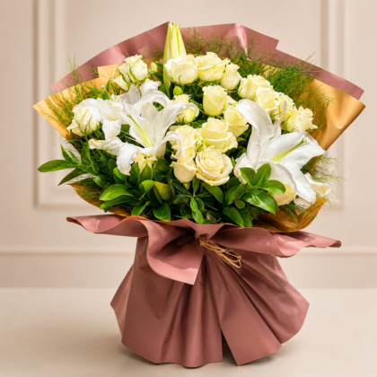 Premium White Elegance Buketi