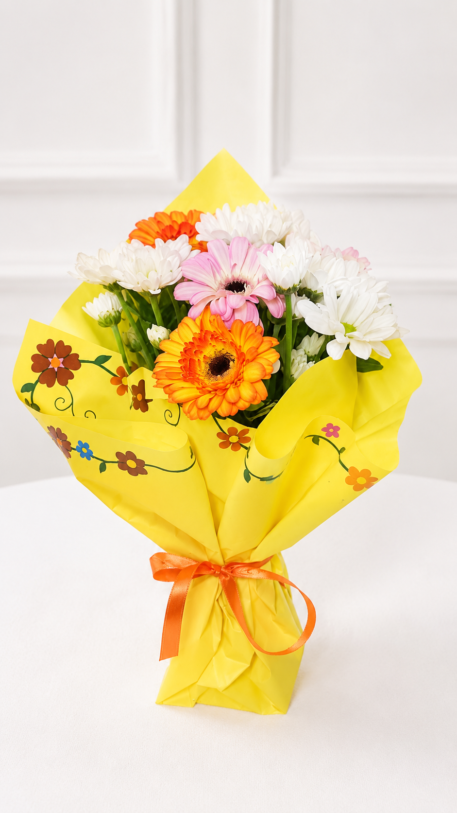 Renkli Gerbera ve Papatya Buketi